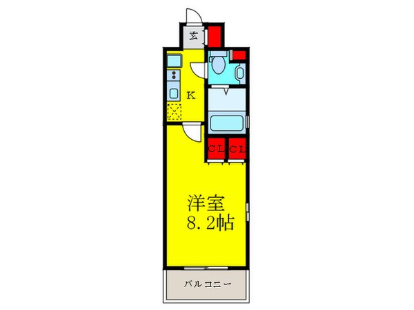 ベルフェリーク江坂の物件間取画像